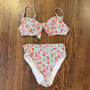 J Crew floral bikini